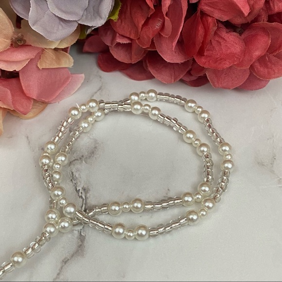 Pearl Barefoot Sandal Anklet with Matching Toe Ring - Picture 6 of 10